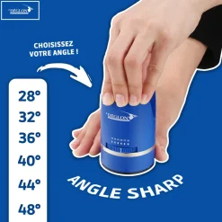 Affûteur manuel à angle réglable ABS bleu 8,7x6,5x6,5 cm - DEGLON Sale