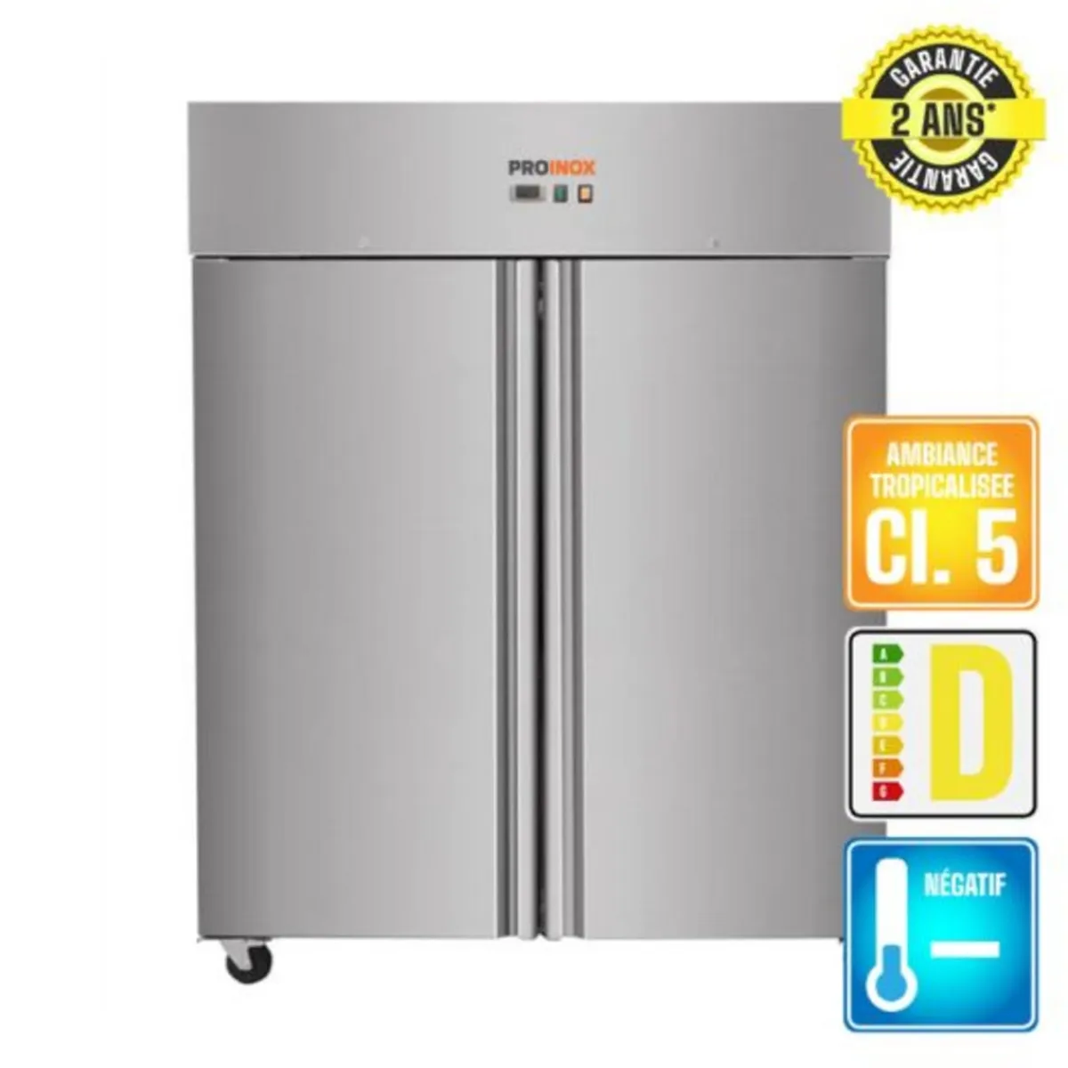 Armoire de congélation 2 portes froid négatif 1400 L 3 niveaux - PROINOX Outlet