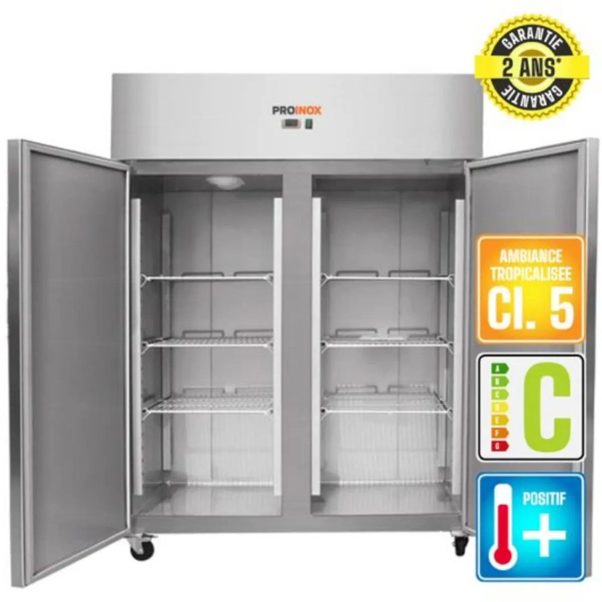 Armoire réfrigérée 2 portes froid positif 1400 L 3 grilles - PROINOX Discount