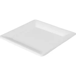 Assiette bagasse carré blanc 26x26 cm (50 pièces) - DUNI New