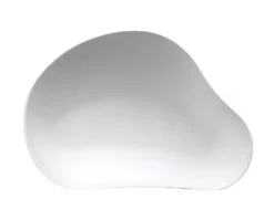 COOKPLAY Assiette blanc porcelaine 20,5x14 cm Yayoi