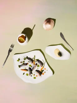 COOKPLAY Assiette blanc porcelaine 14x10 cm Oceancook