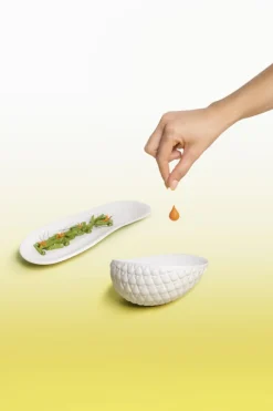 Assiette blanc porcelaine 34,5x20,5 cm Tears - COOKPLAY Clearance