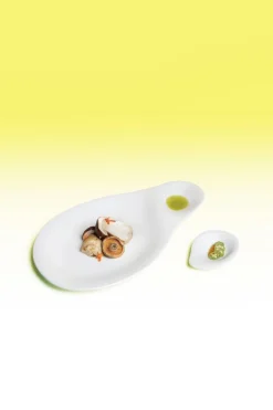 Assiette blanc porcelaine 34,5x20,5 cm Tears - COOKPLAY Clearance