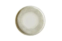 Assiette à bord droit beige porcelaine vitrifiée Ø 26 cm Butterfly - DUDSON New