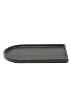 Assiette à bord droit rectangulaire ébène bois 45 cm La Mère - SERAX