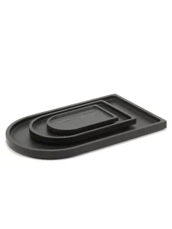 SERAX Assiette à bord droit rectangulaire ébène bois 30 cm La Mère