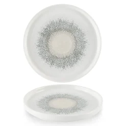 Assiette à bord droit rond Agate grey porcelaine vitrifiée Ø 21 cm Fusion - CHURCHILL Hot