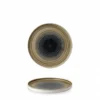 CHURCHILL Assiette à bord droit rond aqueous bayou porcelaine vitrifiée Ø 21 cm Stonecast Aquaeous