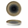 Assiette à bord droit rond aqueous bayou porcelaine vitrifiée Ø 26 cm Stonecast Aquaeous - CHURCHILL New