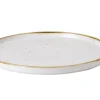 CHURCHILL Assiette à bord droit rond barley white porcelaine vitrifiée Ø 28 cm Stonecast