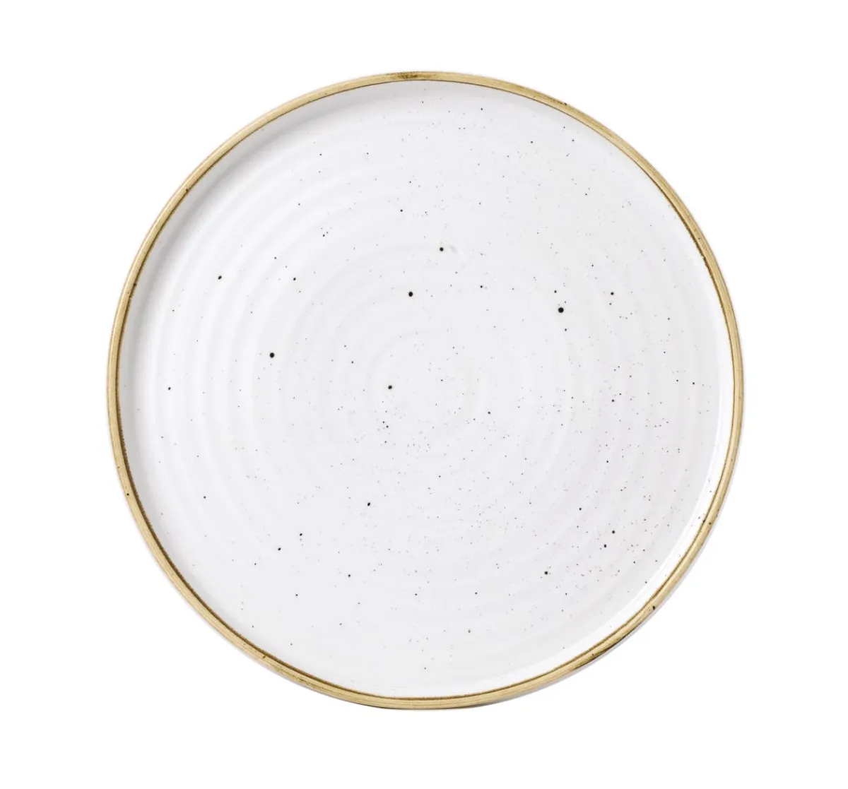 CHURCHILL Assiette à bord droit rond barley white porcelaine vitrifiée Ø 28 cm Stonecast