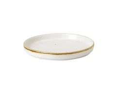 Assiette à bord droit rond barley white porcelaine vitrifiée Ø 16 cm Stonecast - CHURCHILL Clearance