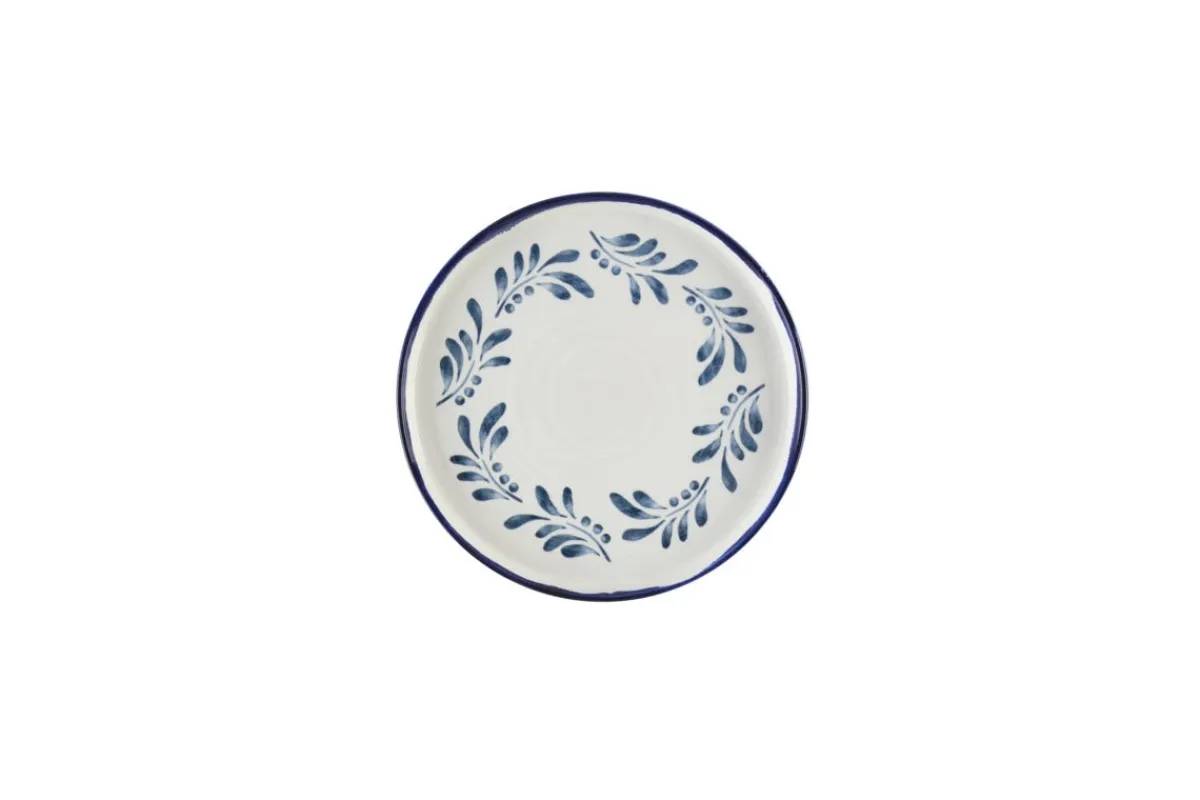 DUDSON Assiette à bord droit rond blanc porcelaine vitrifiée Ø 21 cm Harvest Mediterranean Discount