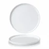 CHURCHILL Assiette à bord droit rond blanc porcelaine vitrifiée Ø 26 cm White Online