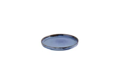 Assiette bord droit rond bleu indigo porcelaine vitrifiée Ø 21 cm Harvest - DUDSON Clearance