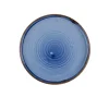 DUDSON Assiette bord droit rond bleu indigo porcelaine vitrifiée Ø 26 cm Harvest Sale