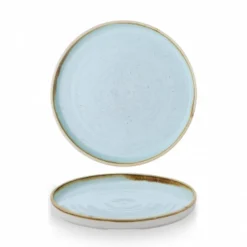 CHURCHILL Assiette à bord droit rond bleu porcelaine vitrifiée Ø 21 cm Stonecast Duck Egg Sale