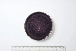 CHURCHILL Assiette à bord droit rond deep purple porcelaine vitrifiée Ø 21 cm Stonecast Patina Online