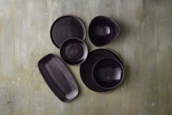 CHURCHILL Assiette à bord droit rond deep purple porcelaine vitrifiée Ø 21 cm Stonecast Patina Online