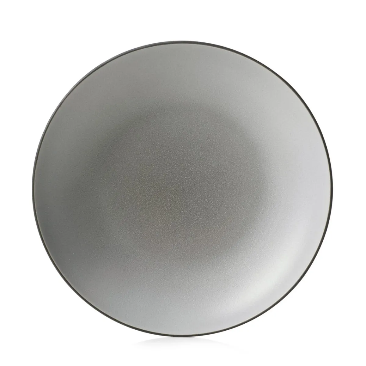 Assiette à bord droit rond gris porcelaine culinaire Ø 19 cm Equinoxe - REVOL Discount