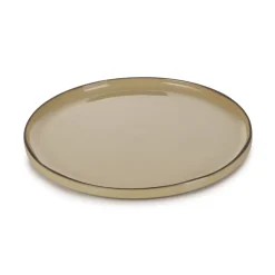 Assiette à bord droit rond jaune porcelaine culinaire Ø 33 cm  Caractère - REVOL Hot