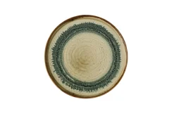 Assiette à bord droit rond Linen porcelaine vitrifiée Ø 26 cm Flare - DUDSON Outlet