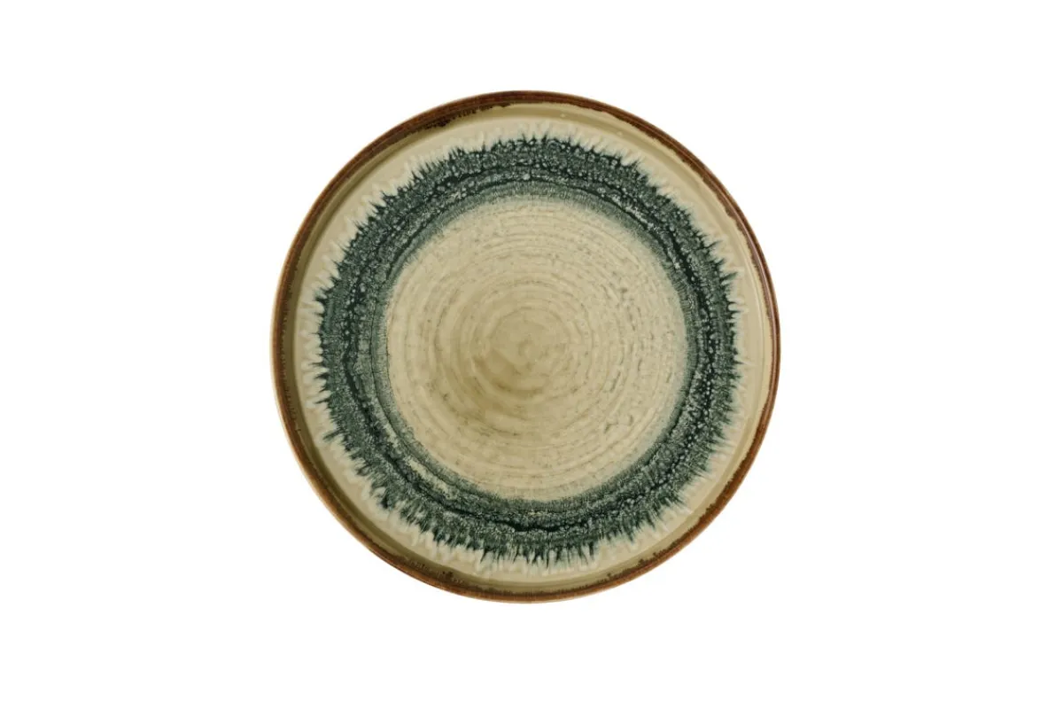 Assiette à bord droit rond Linen porcelaine vitrifiée Ø 26 cm Flare - DUDSON Outlet