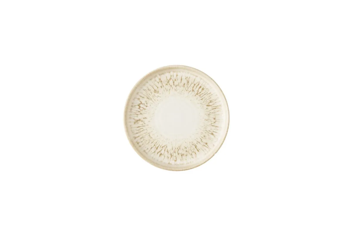 Assiette à bord droit rond Natural porcelaine vitrifiée Ø 15,7 cm Inked Lume - CHURCHILL Clearance