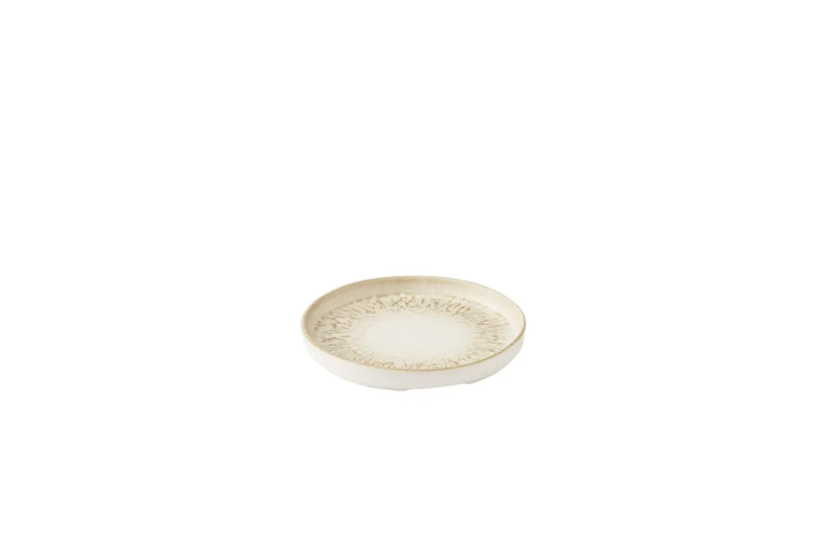 Assiette à bord droit rond Natural porcelaine vitrifiée Ø 15,7 cm Inked Lume - CHURCHILL Clearance