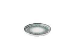 Assiette à bord droit rond noir porcelaine vitrifiée Ø 21 cm Inked Lume - CHURCHILL Best
