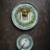 CHURCHILL Assiette à bord droit rond noir porcelaine vitrifiée Ø 15,7 cm Inked Lume Online