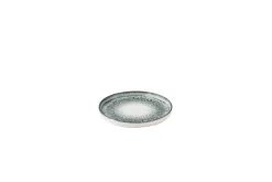 CHURCHILL Assiette à bord droit rond noir porcelaine vitrifiée Ø 15,7 cm Inked Lume Online