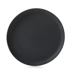 REVOL Assiette à bord droit rond noir porcelaine culinaire Ø 23 cm  Caractère