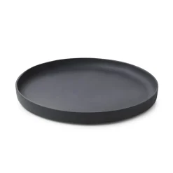 REVOL Assiette à bord droit rond noir porcelaine culinaire Ø 23 cm  Caractère