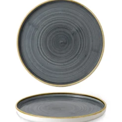 Assiette à bord droit rond peppercorn porcelaine vitrifiée Ø 26 cm Stonecast Grey - CHURCHILL Sale