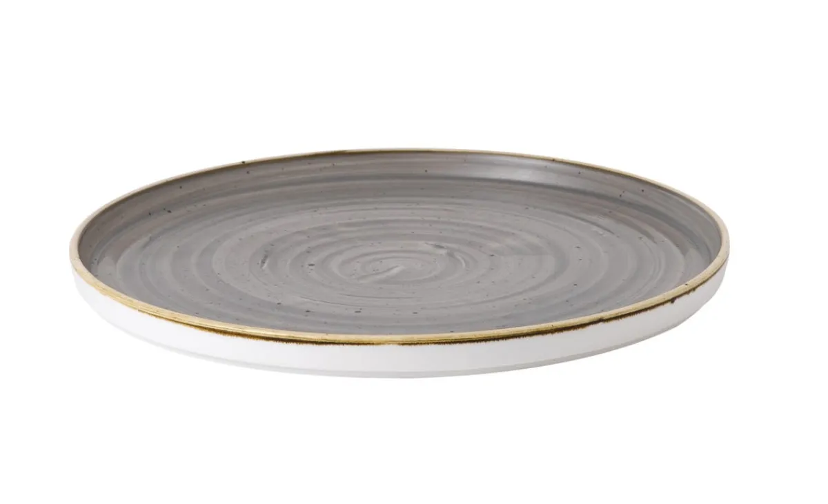 Assiette à bord droit rond peppercorn porcelaine vitrifiée Ø 16 cm Stonecast Grey - CHURCHILL Best