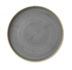 Assiette à bord droit rond peppercorn porcelaine vitrifiée Ø 16 cm Stonecast Grey - CHURCHILL Best