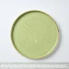 CHURCHILL Assiette à bord droit rond Sage Green porcelaine vitrifiée Ø 26 cm Stonecast Sage