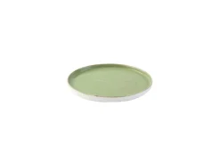 CHURCHILL Assiette à bord droit rond Sage Green porcelaine vitrifiée Ø 26 cm Stonecast Sage