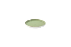 Assiette à bord droit rond Sage Green porcelaine vitrifiée Ø 21 cm Stonecast Sage - CHURCHILL Clearance
