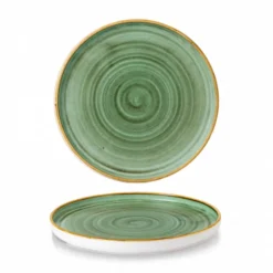Assiette à bord droit rond Samphire porcelaine vitrifiée Ø 26 cm Stonecast Samphire - CHURCHILL Outlet