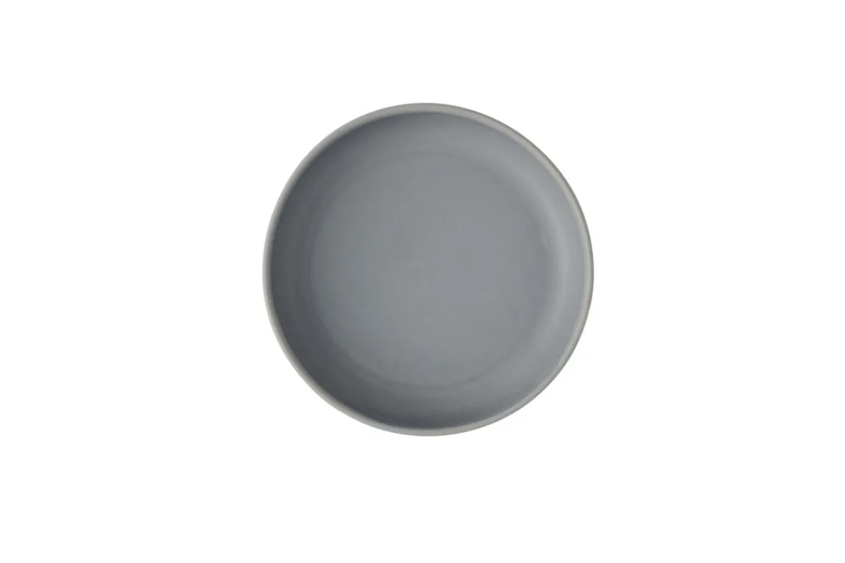 CHURCHILL Assiette à bord droit rond seattle grey porcelaine vitrifiée Ø 20 cm Emerge Online