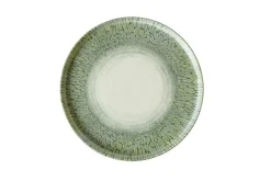 Assiette à bord droit vert porcelaine vitrifiée Ø 26 cm Butterfly - DUDSON Hot