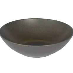 ACCOLADE Assiette bowl rond gris brun grès émaillé Ø 24 cm Enigma Hot