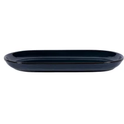 Assiette à burger rectangulaire bleu grès émaillé 29x14 cm Gres Couleur - PRO.MUNDI Discount