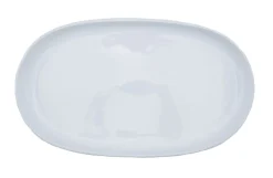 ESSENTIALS COLLECTION Assiette à burger rond blanc porcelaine 33,4x19,2 cm Hot