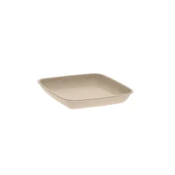 Assiette carrée bagasse beige 13x13x1,6 cm Oxstal (600 pièces) - PRO.MUNDI Clearance