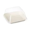 Assiette carrée bagasse blanc 11x11x1,6 cm Oxstal (600 pièces) - PRO.MUNDI Clearance