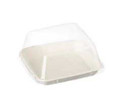 Assiette carrée bagasse blanc 11x11x1,6 cm Oxstal (600 pièces) - PRO.MUNDI Clearance